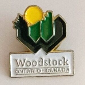 Woodstock Ontario Canada PIN PinBACK Metal Pin Ontario Places